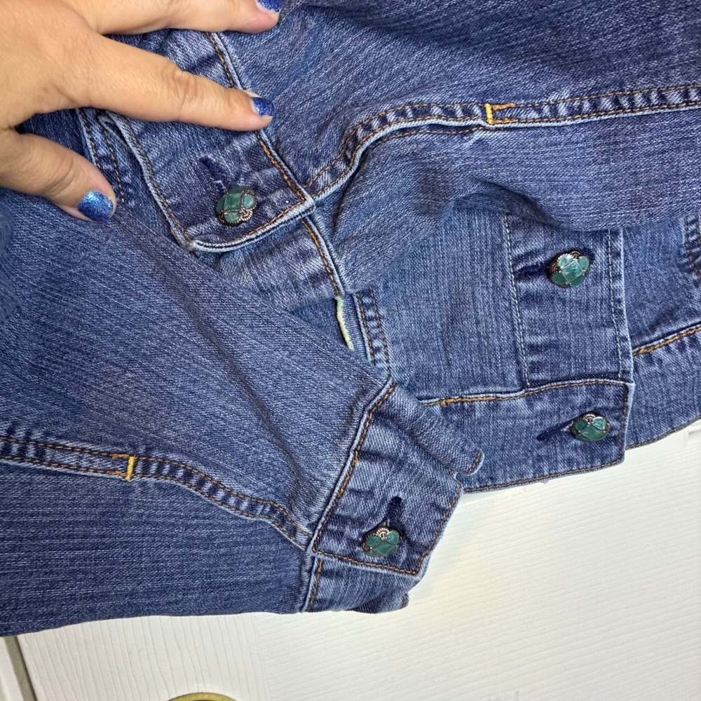 Venezia Denim Vtg Jacket Cropped Embellished Western Jean Jacket Plus Size 18/20 - Picture 6 of 9